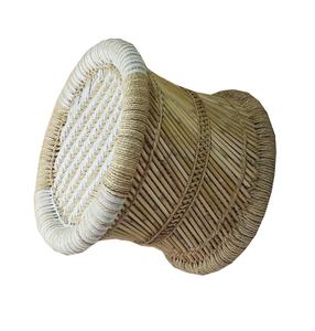 Taburete Mudda blanco Beige hecho a mano, otomanos de etiqueta privada personalizados duraderos para entrada, sala de estar al aire libre, apartamento de supermercado - Product Image 2