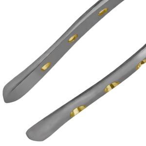 Forceps d'extraction dentaire universels en acier inoxydable # 17 instruments chirurgicaux ergonomiques à poignée en python creux doré pour molaires inférieures - Product Image 6