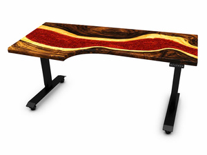 Modern <b>Solid</b> <b>Wood</b> Executive <b>Desk</b> Handmade Freestanding Workstation with DIY Assembly for Home Office - Product Image 3
