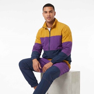 Lightweight Highlighted <b>Line</b> Streetwear Track Suit 2 Piece Jacket and <b>Pant</b> Crinkle Nylon Reflective Windbreaker Tracksuit Unisex - Product Image 3