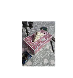 Boîte à mouchoirs en résine avec incrustation de os AK-2539 Exclusive Craft Valley, couleur et logo personnalisables, durable, décoration d'intérieur haut de gamme, style moderne vintage - Product Image 1