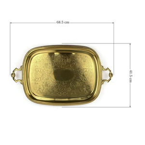 Plateau de service vintage en laiton plaqué argent anglais avec poignées ornées, grande assiette de barman Cavalier pour présentation de barware de luxe - Product Image 3