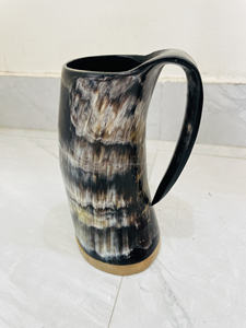 แก้วน้ำเขาสัตว์แกะสลักลายเฟนริร์ แก้วน้ำสไตล์ไวกิ้ง แก้วน้ำเขาวัวแท้ ลายเซลติก แก้วเบียร์ยุคกลาง ของแท้ เหมาะสำหรับเป็นของขวัญ - Product Image 2