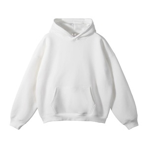 Solid Color Embroidered <b>Fur</b> Thickened Men's Autumn Oversized Heavyweight <b>Hoodies</b> Sweatshirts - Product Image 1