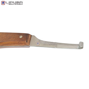 มีดตัดแต่งกีบม้าด้านเดียว ด้ามจับโค้งรับมือคนถนัดขวา ทำจากเหล็กกล้าไร้สนิม สำหรับตัดแต่งกีบม้า ปศุสัตว์ และสัตว์เลี้ยง - Product Image 2