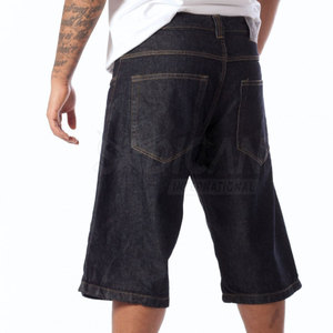 Jean short décontracté pour homme en coton tricoté 100% lavé, coupe ample, respirant, taille mi-haute, jambe droite, cinq poches, idéal pour la marche en extérieur - Product Image 6