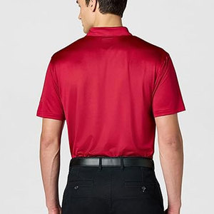 Chemise en toile 100 % coton légère pour homme, imprimée numériquement, tissage tricoté, séchage rapide, manches courtes, motif uni, boutonnée - Product Image 3