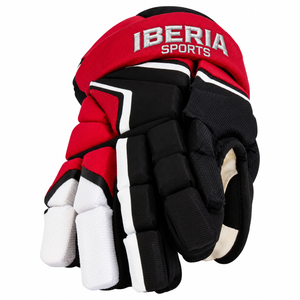 Gants de hockey sur glace IBERIA Premium rouge et noir avec rembourrage protecteur, gants de joueur de hockey, fabrication OEM personnalisée, vente en gros - Product Image 2