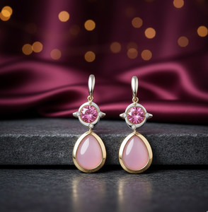 ต่างหูห้อยประดับเพชรสองเม็ด ดีไซน์หรูหรา เงินแท้ 925 ชุบทอง 18K เหมาะสำหรับงานปาร์ตี้ งานแต่งงาน ต่างหูแฟชั่นสวยงาม ของขวัญเครื่องประดับชั้นดีสำหรับเธอ - Product Image 3