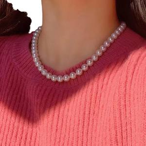 Collar de Perlas de Agua Dulce Naturales de 8-9 mm, Plata de Ley S925, Cadena de Madre Perla Rara con Estilo Similar - Product Image 5