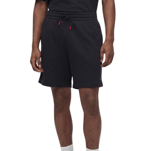 Shorts de survêtement noirs personnalisés pour hommes, taille élastique, cordon de serrage, poches latérales, coupe décontractée au-dessus du genou, marque privée, vente en gros - Product Image 4