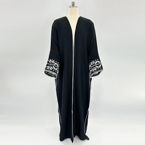 Robe Abaya Kimono Classique Chic en Mousseline Respirante Écologique pour Femme, Manches Longues et Coupe Ample - Product Image 6