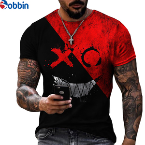 Camiseta de Hombre 3D Divertida con Diseño Personalizado, Logotipo Frontal, Tela de 300g, Cuello Redondo Informal, Mangas Cortas, Transpirable y de Secado Rápido - Product Image 4