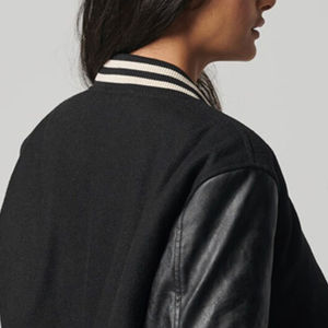 Chaqueta Varsity de Mezclilla Tejida para Mujer, Diseño Único y Personalizado, Cómoda, Nueva Colección, Diseño de Invierno Reversible Multicolor - Product Image 5