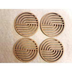 Sous-verre en bois rustique pour usage promotionnel - Product Image 5