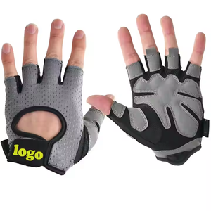 GAF Hot Sale Lightweight Polyester Non-Slip Half Finger Weightlifting Workout <b>Gloves</b> Wrist Support Custom Fitness Unisex Lace-Up - Product Image 1