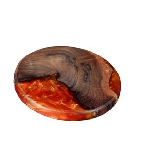 4 Pcs Résine et Bois Design Personnalisé Meilleurs Sous-verres avec Support pour Boisson Café Thé pour Bureau et Maison - Product Image 1