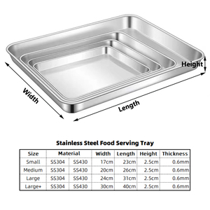 Plat à pâtisserie élégant en acier inoxydable avec revêtement multicouche pour une préparation pratique des desserts faits maison, intérieur spacieux et lisse - Product Image 3
