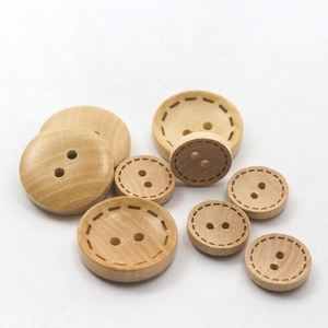 Botón Redondo de Madera Natural de 4 Agujeros de Buena Calidad al por Mayor - Product Image 2