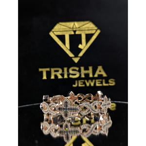 Elegant 925 Sterling Silver Iced Bracelet with VVS Shine Luxury Moissanite Diamond Look <b>Men</b> Jewelry by Trisha Jewels - Product Image 1