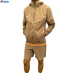 BOBBIN INDUSTRIES Conjuntos Deportivos Hip Hop con Logotipo Personalizado para Hombre, Chaqueta Cortavientos, Pantalones Cortos, Conjunto Deportivo con Bloques de Color Personalizados, Transpirable - Product Image 4