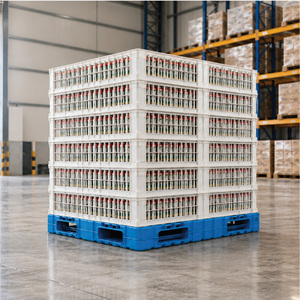 Paleta de Plástico Narai de Doble Capa 1400 x 1200 mm, Apta para Diversos Usos Industriales, Compatible con Sistemas de Almacenaje, Carga Pesada - Product Image 2