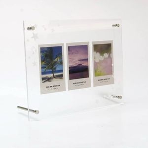 Clear 8x6 Inch Acrylic Photo <b>Frame</b> Stand Freestanding Horizontal <b>Picture</b> Display Holder for Home, Office, and Gift Use - Product Image 3