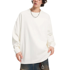 Sweat-shirt unisexe délavé à l'acide, coupe oversize, col rond, style streetwear, impression personnalisée, broderie, OEM ODM - Product Image 5