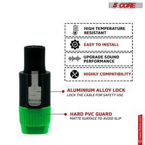 Adattatore Jack Audio di Alta Qualità con Pin Maschio, Confezione da 6, Connettore per Altoparlanti SPKN BGO-Audio - Product Image 6