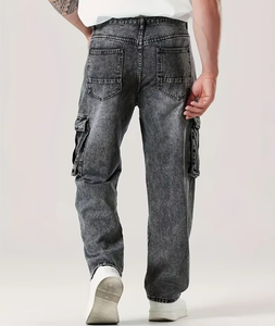 Pantalones Vaqueros Cargo Cómodos de Alta Calidad para Hombre, Pantalones de Mezclilla Casuales Holgados con Múltiples Bolsillos - Product Image 4