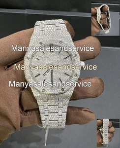 Reloj de Cuarzo para Hombre con Esfera Redonda, Cristal de Moissanita y Caja de Acero Inoxidable, Resistente al Agua 10 Bar, Cierre de Pulsera, Regalo - Product Image 2