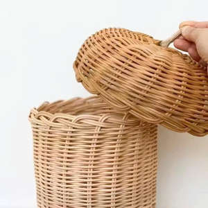 Panier en rotin adorable en forme de champignon pour enfants, sac en osier pour jouets d'enfants, vente en gros, maison de poupée adorable - Product Image 4