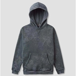 Sudaderas con capucha personalizadas OEM para hombre, sin cordón, de forro polar, lisas, con cremallera completa, estilo vintage estadounidense, de doble capa, con lavado ácido, efecto desgastado por el sol y desgastadas. - Product Image 5