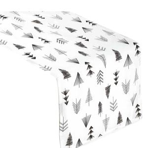 Luxury Embroidered Cotton Table <b>Runner</b> - Modern Style Handcrafted Dresser Scarf - Chic Decorative Linen for Wedding & Banquet - Product Image 1