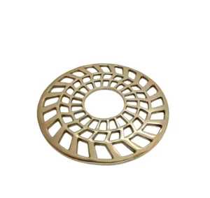 Sous-plat rond en laiton ajouré en nid d'abeille, résistant à la chaleur, pour cuisine et table - Product Image 1