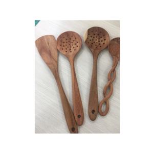 Cuillère en bois d'acacia brun foncé du Vietnam 10cm 35cm de longueur ustensiles de cuisine pour la cuisson de salade de fruits vaisselle maison Restaurant fête - Product Image 2