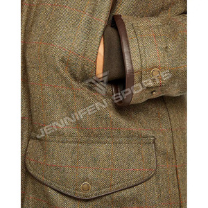 Custom High Quality Breathable <b>Men's</b> Autumn Winter 100% <b>Wool</b> Blend Hunting <b>Long</b> <b>Coat</b> Jacket Custom Brand Logo Printed Design - Product Image 4