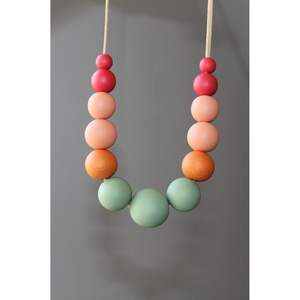 Collier en bois et résine pour cadeaux de fête, accessoires de mode en cristal - Product Image 5