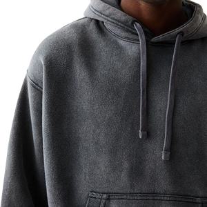 Sweat-shirt à capuche délavé pour homme, hiver 2024, dernier design avec technique de broderie, sweat-shirt tendance OEM, nouveau style pour homme - Product Image 6