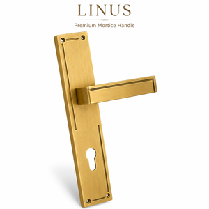 Premium LINUS <b>Brass</b> Mortice <b>Door</b> Handle Matte <b>Antique</b> Finish Heavy Duty Lever for Kitchen Home Office Residential Commercial - Product Image 1