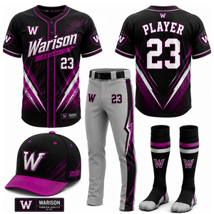 Customized Baseball Uniform Complete Set With Socks And Caps Plus Size Unisex Quick Dry Baseball Training Uniform Kit - Product Image 3