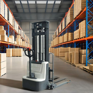 Desain baru Stacker palet listrik Walkie pengangkat tangan hidrolik 1M 3M bertenaga baterai 2 Ton kapasitas Lithium forklift penjualan - Product Image 3