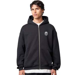 Laundered Classics Zip Through <b>Hoodie</b> for <b>Men</b> Comfortable Stylish <b>Hoodie</b> with Zip in Washed Black Color Premium Quality <b>Hoodie</b> - Product Image 6