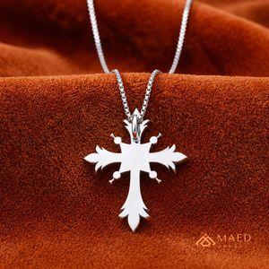 925 Silver Gothic <b>Cross</b> Pendant Iced Hip Hop Charm Necklace <b>Gold</b>/Silver/Rose <b>Gold</b> Plating Religious Jewelry Gift Party Unisex - Product Image 5
