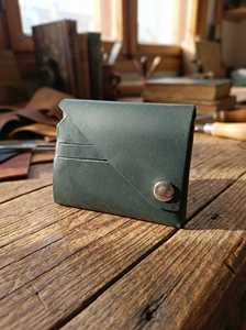 Functional Stitchless Leather <b>Wallet</b> Minimalist Slim Card Holder No Stitch Genuine Leather <b>RFID</b> <b>Blocking</b> Me SLW-0064 - Product Image 6