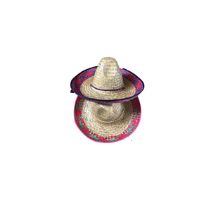 Top exportateur traditionnel mexicain feuille de palmier Federa chapeau pom-poms décontracté fête événement usage quotidien pour voyage cyclisme ruban paille - Product Image 6