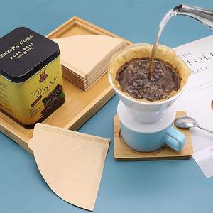 Premium V-shape disposable <b>coffee</b> <b>filter</b> paper made from 100% wood pulp, designed for smooth and consistent brewing - Product Image 2