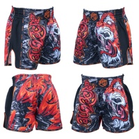 Blaze Fight Wear Sublimation Muay Thai Short De Combat MMA Kick Boxing Grappling Arts Martiaux Rouage