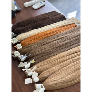 Extensiones de Cabello Humano Virgen Vietnamita Rubio Ceniza Arena, Liso Extremo, Doble Trama, Venta al por Mayor - Product Image 5