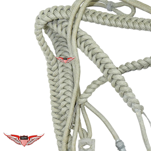 Aiguillette d'épaule tressée allemande argentée pour parade, cordon d'épaule allemand - Product Image 4